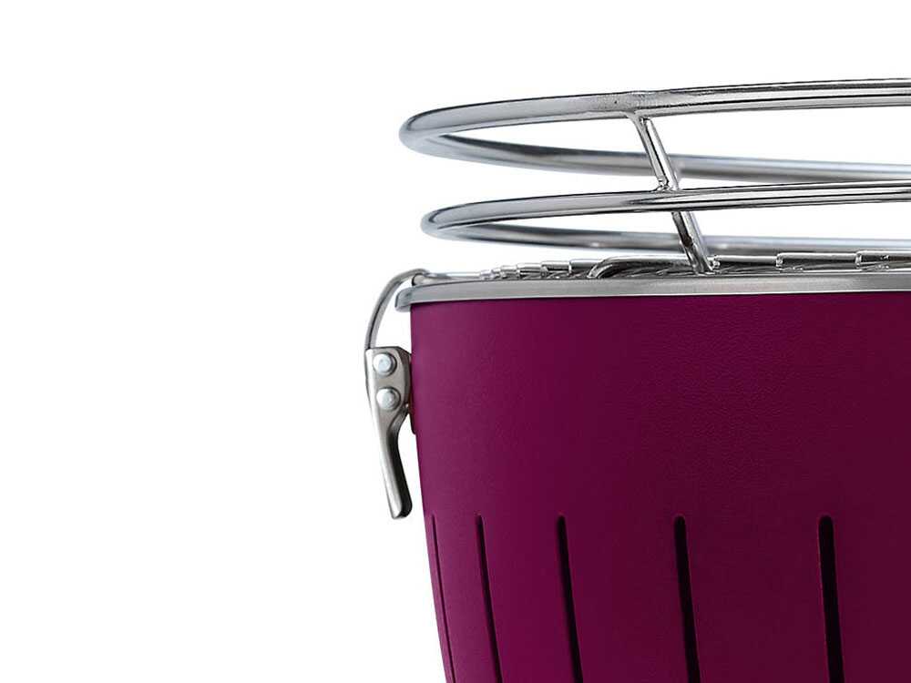 LotusGrill LG G435 U PU – Barbacoa portátil para exterior XL – Carcasa violeta - Imagen 5