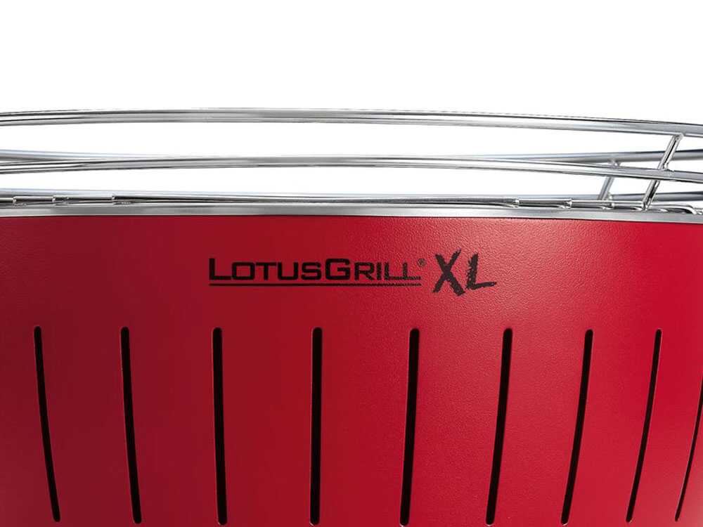 LotusGrill LG G435 U RD – Barbacoa portátil para exterior XL – Carcasa roja - Imagen 4