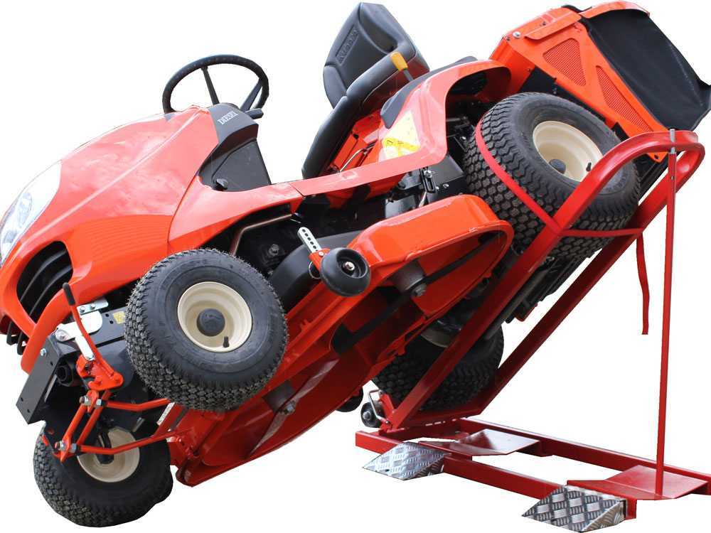 Elevador de cortacésped profesional para tractor cortacésped, elevador para mantenimiento – máx. 500 kg - Imagen 3