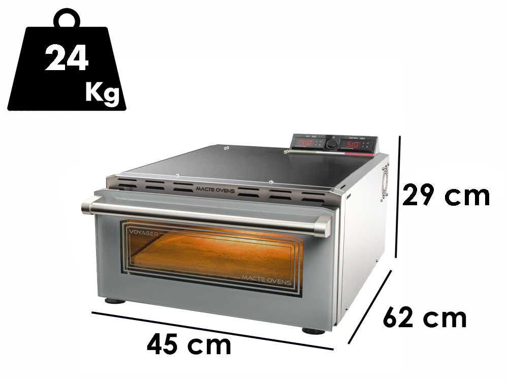 Macte Ovens Voyager TWIN ADVANCED Gris – Horno eléctrico para pizza – 2975 W - Imagen 4