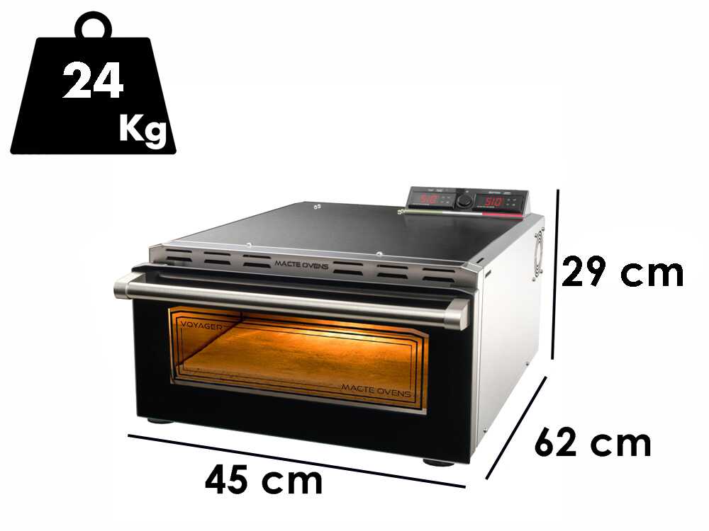 Macte Ovens Voyager TWIN ADVANCED Negro – Horno de pizza eléctrico – 2975 W - Imagen 4