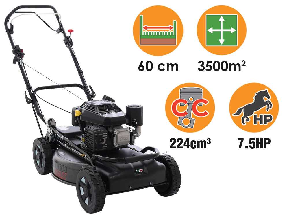 Marina Systems GRINDER Pro Max 4×4 60 – Cortacésped de gasolina de tracción – Motor Kohler CV224 - Imagen 4