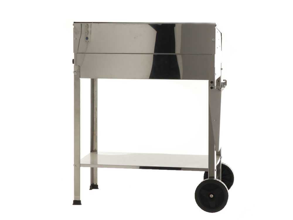 Mille Achille Medium – Barbacoa de carbón artesanal de acero inoxidable – 57,5×37 cm - Imagen 3