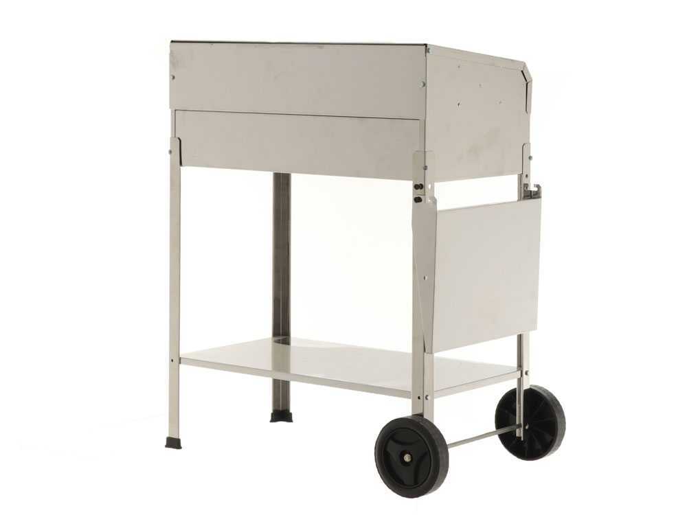 Mille Achille Medium – Barbacoa de carbón artesanal de acero inoxidable – 57,5×37 cm - Imagen 4