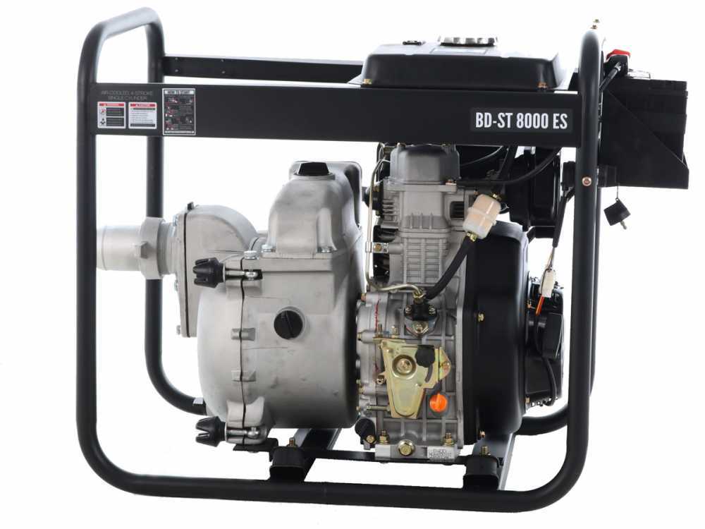 Motobomba diésel Blackstone BD-ST 8000ES para aguas residuales cargadas con racores de 80 mm – Euro 5 - Imagen 4