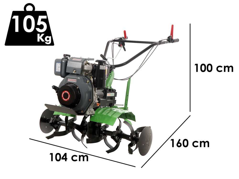 Motoazada Agri 102 con fresa 95 cm – Motor diésel de 296cm3 - Imagen 2