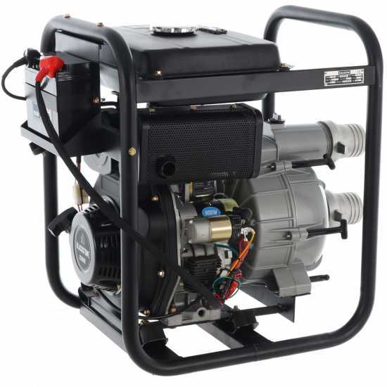 Motobomba diésel Blackstone BD-T 8000ES para aguas sucias con racores de 80 mm – Euro 5