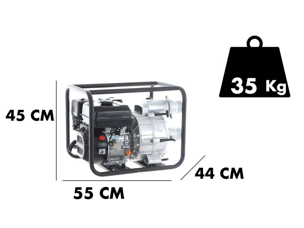 Motobomba para aguas cargadas RATO RT80W26 3.8 motor R210 - Imagen 2