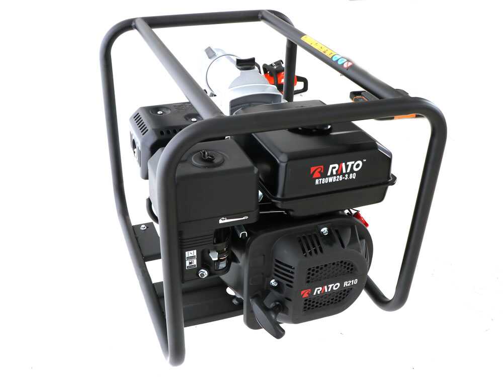 Motobomba para aguas cargadas RATO RT80W26 3.8 motor R210 - Imagen 3