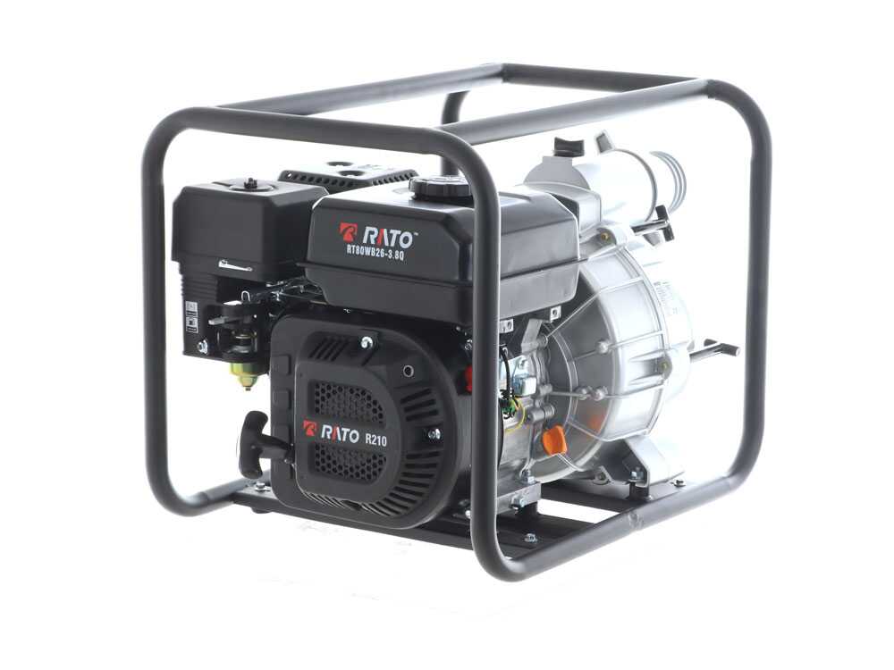 Motobomba para aguas cargadas RATO RT80W26 3.8 motor R210 - Imagen 5