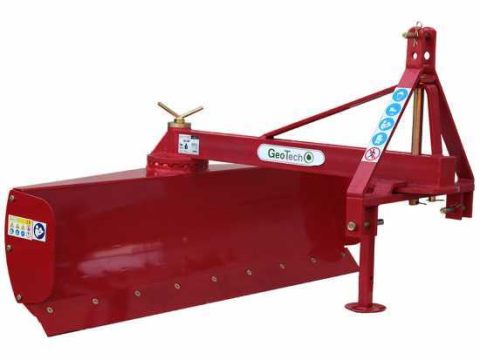 Niveladora para tractor GeoTech DL200 con rotación de pala de 360° y brazo orientable
