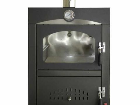 Nuevo AgriEuro Minimus 50 Mini Inc – Horno de leña de acero inoxidable empotrable – 2 niveles