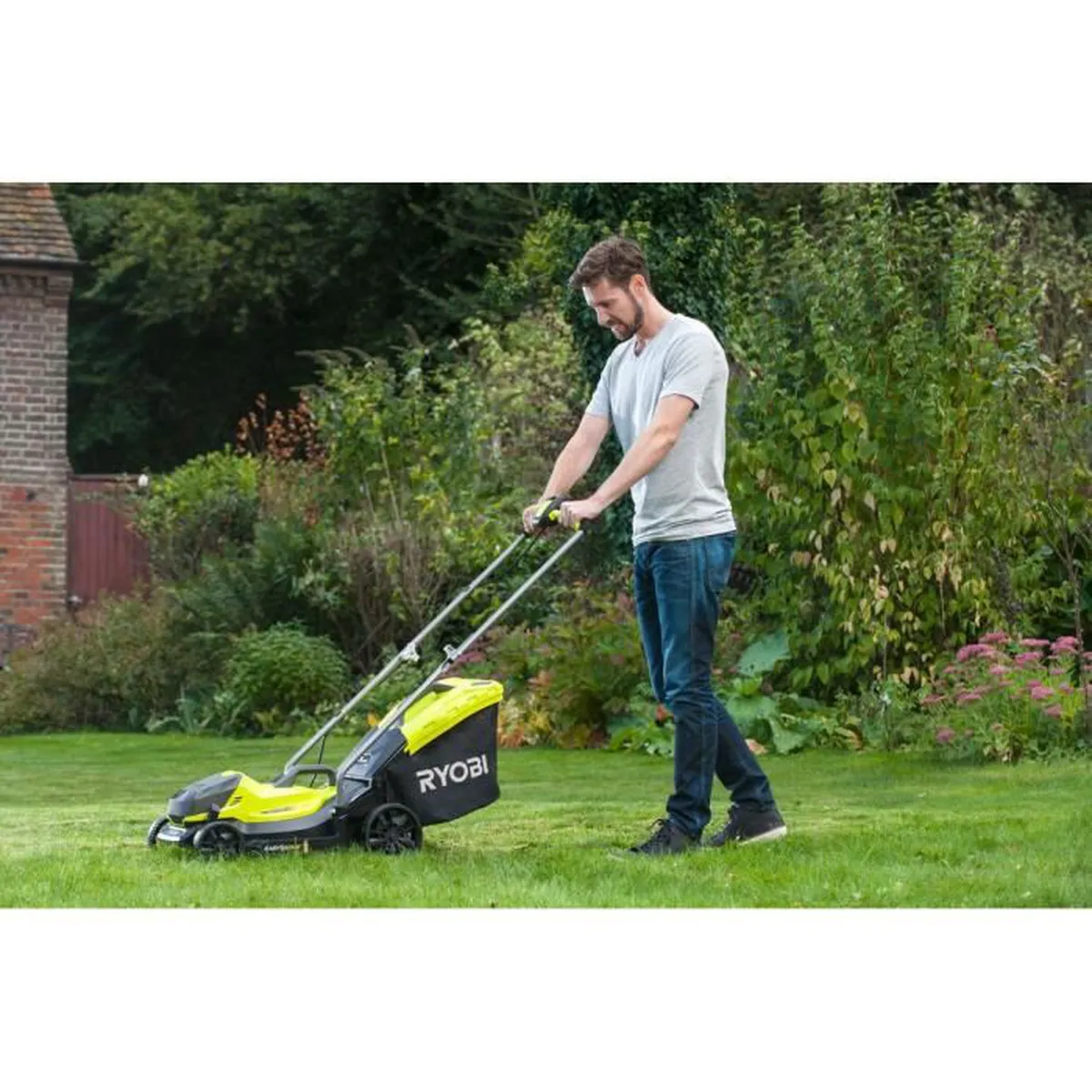Pack ONE+ cortacésped + cortabordes 18V inalámbricos RYOBI RLM1833BLT1825M: cortacésped RLM18X33B40 y cortabordes OLT1825M DE REGALO - Imagen 2