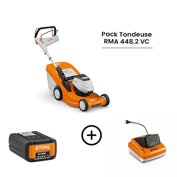 Pack cortacésped a batería RMA 448.2 VC + AP 300 + AL 300 STIHL