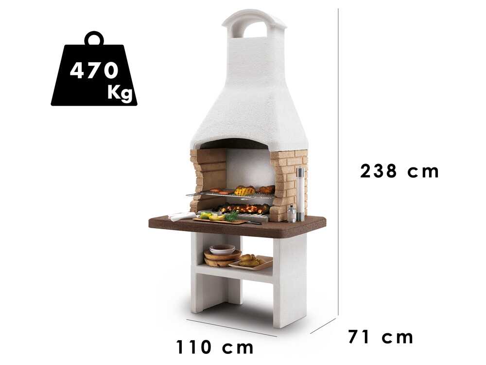 Palazzetti Brest 3 – Barbacoa de obra de leña y carbón - Imagen 2