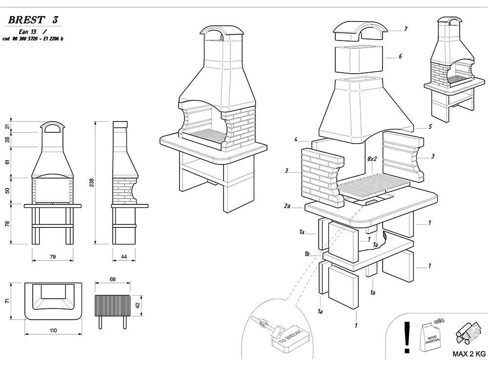 Palazzetti Brest 3 – Barbacoa de obra de leña y carbón - Imagen 3