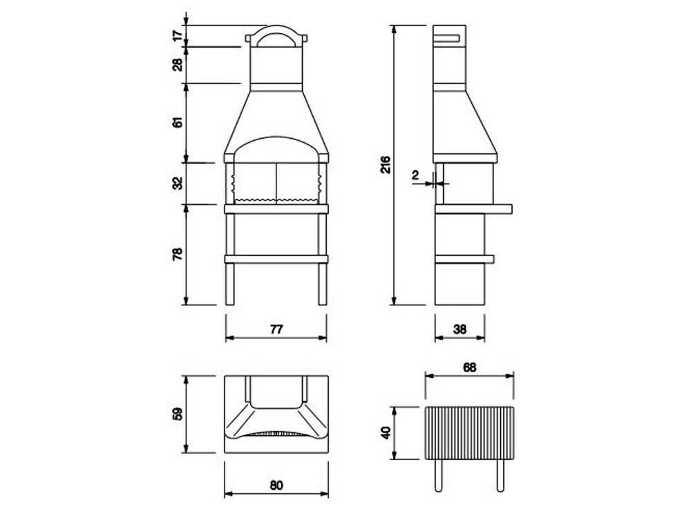 Palazzetti Dany – Barbacoa de leña y carbón de obra - Imagen 5