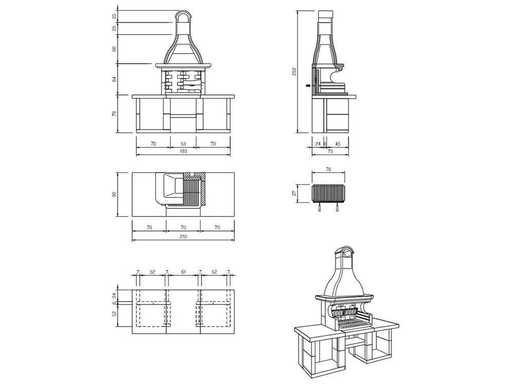 Palazzetti Glasgow 3 – Barbacoa de obra de leña y carbón - Imagen 3