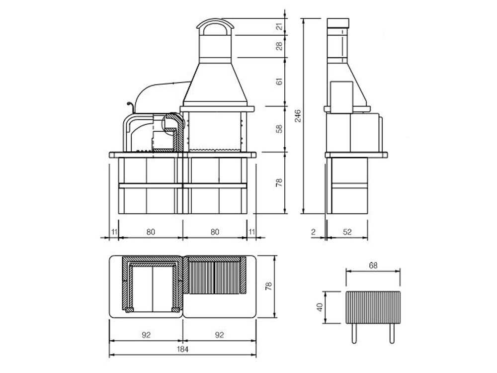 Palazzetti Grado 2 – Barbacoa de obra con horno - Imagen 4