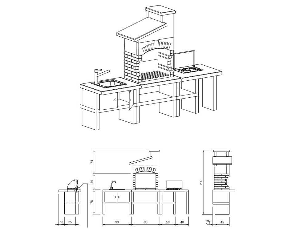 Palazzetti Guanaco 2 – Cocina de exterior de obra - Imagen 5