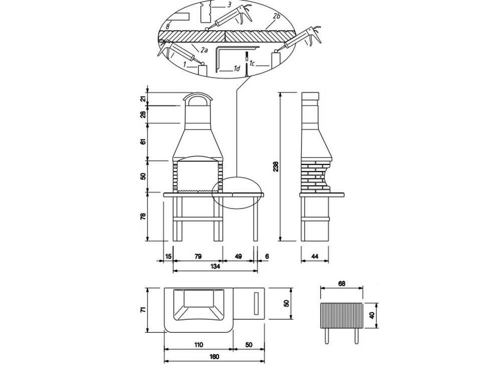 Palazzetti Jesolo 2 – Barbacoa de obra de leña y carbón - Imagen 2