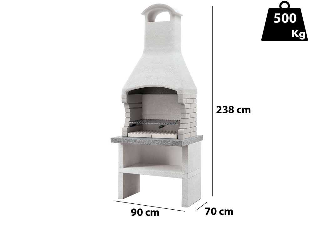 Palazzetti Marbella – Barbacoa Módulo Grill de obra de leña y carbón - Imagen 2