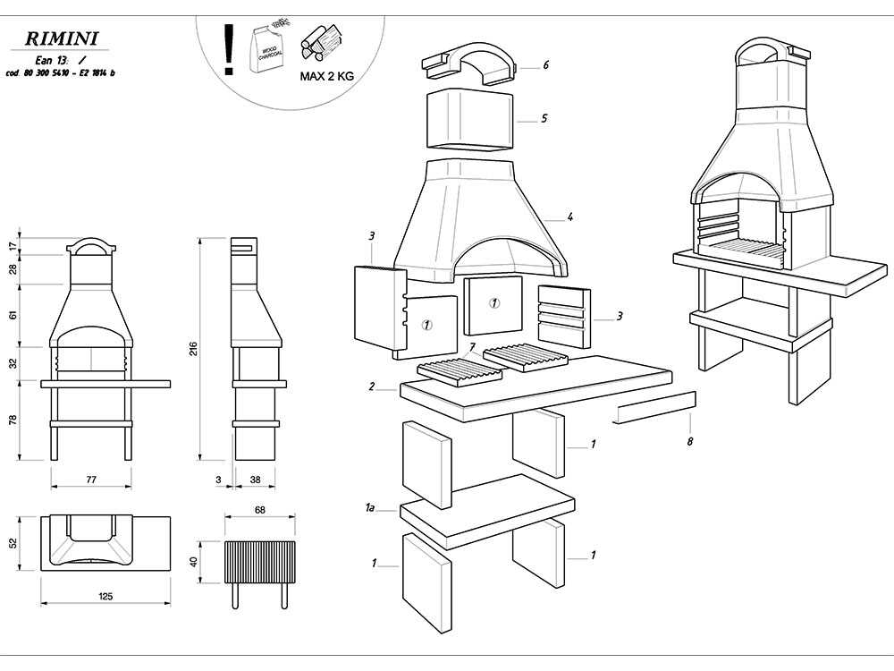Palazzetti Rimini – Barbacoa de obra de leña y carbón - Imagen 3