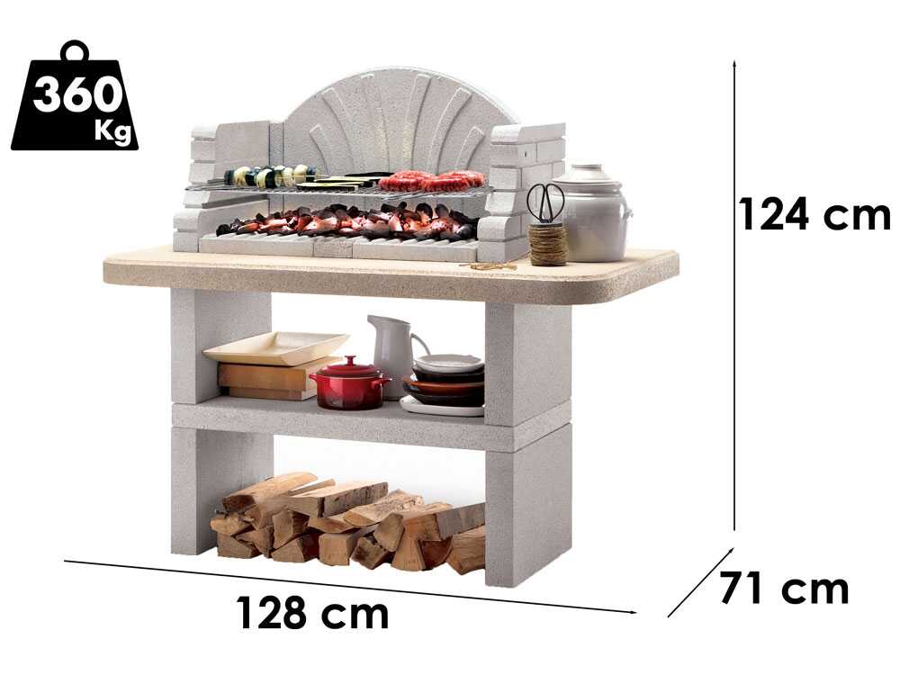 Palazzetti St. Tropez – Barbacoa de leña y carbón de obra - Imagen 2