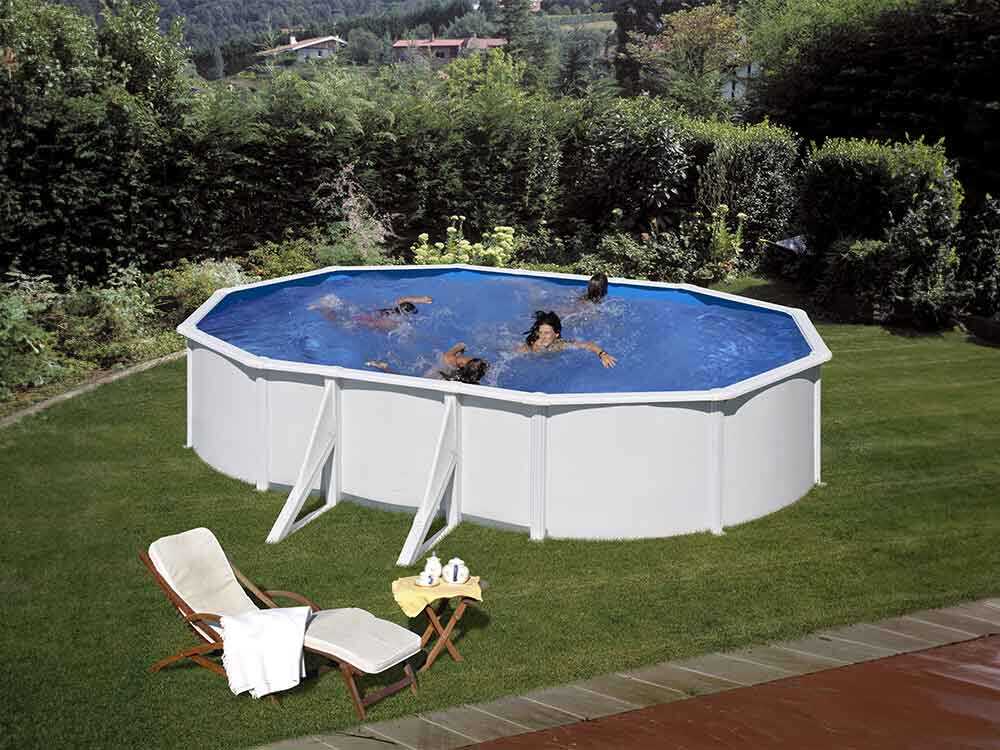 Piscina Gre Fidji ovalada 500x300x120cm – Piscina elevada de acero – Filtro Aqualoon - Imagen 2