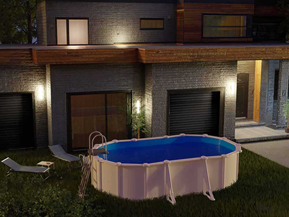Piscina Gre Fidji ovalada 500x300x120cm – Piscina elevada de acero – Filtro Aqualoon - Imagen 3