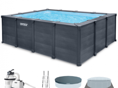 Piscina elevada Intex Graphite Grey Panel 26396NP