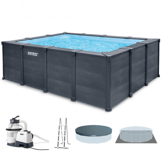 Piscina elevada Intex Graphite Grey Panel 26396NP