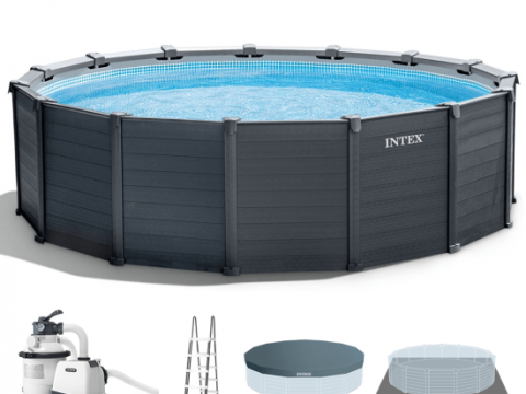 Piscina redonda Intex Graphite Grey Panel 26384NP