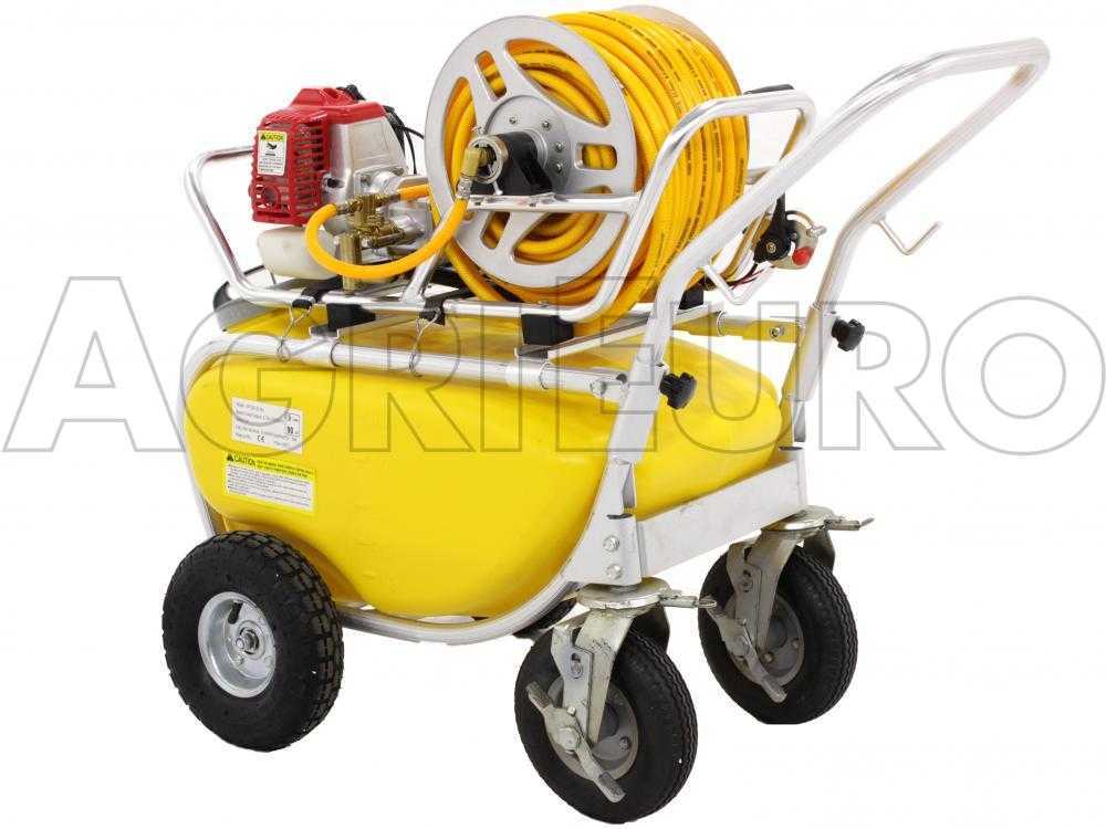 Bomba agrícola de gasolina sobre carro de aluminio GeoTech SP 1050 2S ALU – 2 tiempos de mezcla - Imagen 2