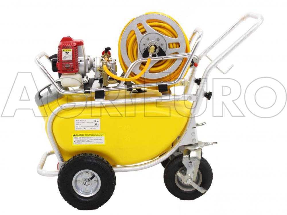 Bomba agrícola de gasolina sobre carro de aluminio GeoTech SP 1050 2S ALU – 2 tiempos de mezcla - Imagen 3