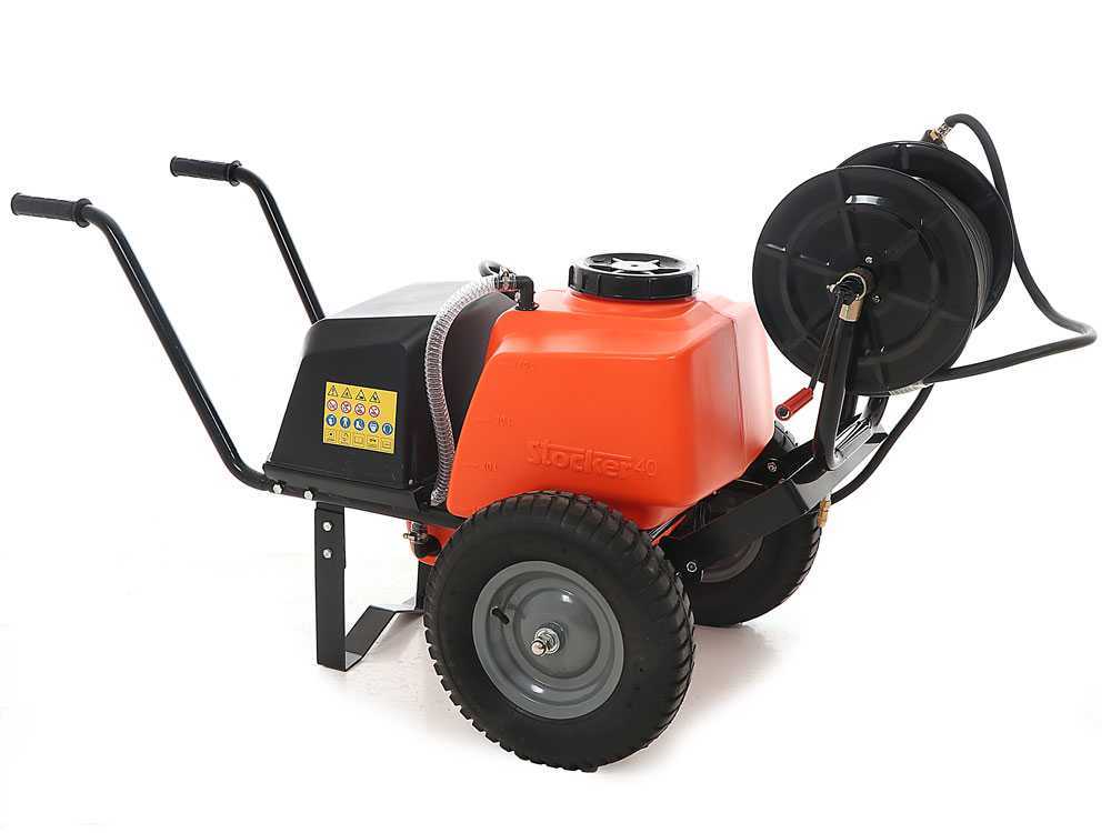 Bomba de pulverización a batería Stocker 12V de 40 l – Pulverizador eléctrico sobre carro - Imagen 4