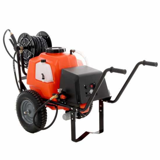 Bomba de pulverización a batería Stocker 12V de 60 l – Pulverizador eléctrico sobre carro