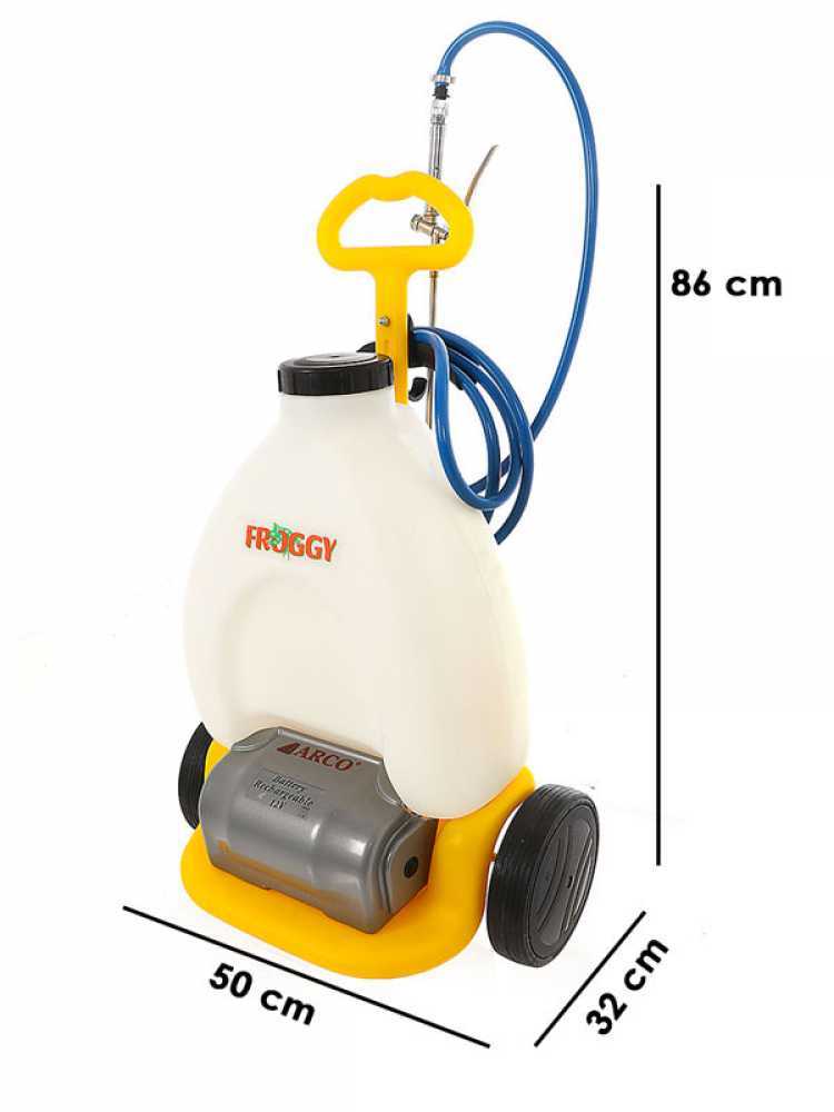 Bomba de pulverización a batería con trolley ARCO Froggy Eco 12 volt – depósito 20 lt - Imagen 2