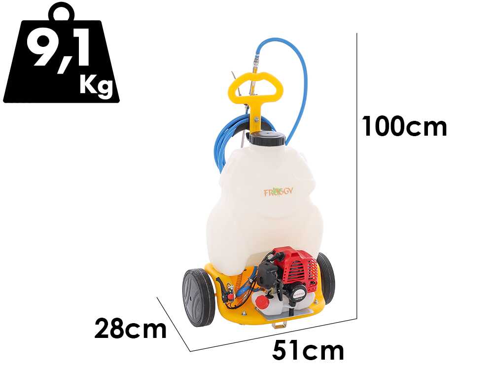Bomba de pulverización de gasolina ARCO Froggy S20 con motor TU26-QL – depósito 20L - Imagen 2