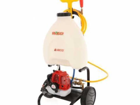 Bomba de pulverización de gasolina ARCO Froggy Super S 25A con trolley y motor de 2 tiempos