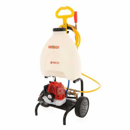 Bomba de pulverización de gasolina ARCO Froggy Super S 25A con trolley y motor de 2 tiempos