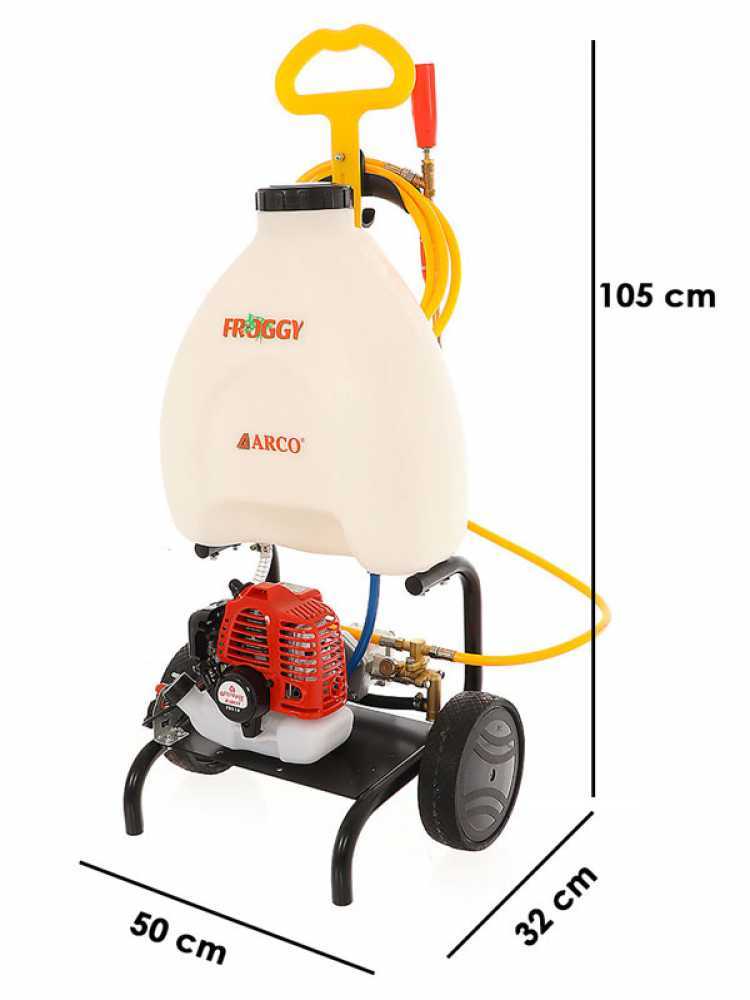 Bomba de pulverización de gasolina ARCO Froggy Super S 25A con trolley y motor de 2 tiempos - Imagen 2