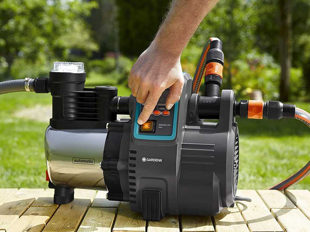 Bomba eléctrica Gardena automática 6000/6E LCD Inox – 1300W - Imagen 5