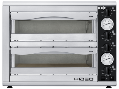 Prismafood HIDEO 2/40 – Horno eléctrico de pizza – 3200 W