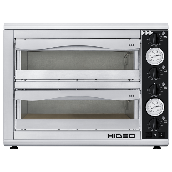 Prismafood HIDEO 2/40 – Horno eléctrico de pizza – 3200 W