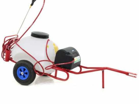 Pulverizador sobre carro a batería de 12V de 120 L PRO – Bomba de pulverización eléctrica con enganche