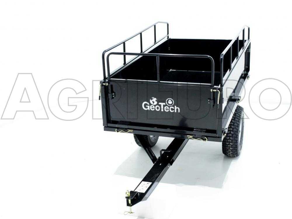 Remolque basculante de arrastre MAXI de acero para tractor cortacésped – paredes desmontables - Imagen 4