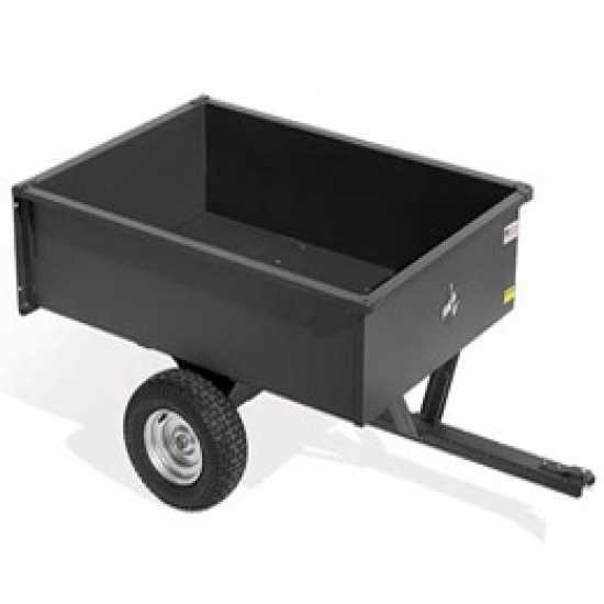 Remolque de arrastre para tractor cortacésped, remolque metálico, ruedas de gran tamaño – 122×86 (al 37 cm)