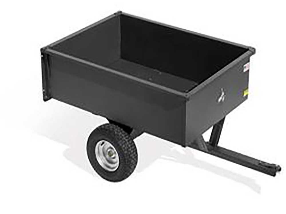 Remolque de arrastre para tractor cortacésped, remolque metálico, ruedas de gran tamaño – 122×86 (al 37 cm) - Imagen 2