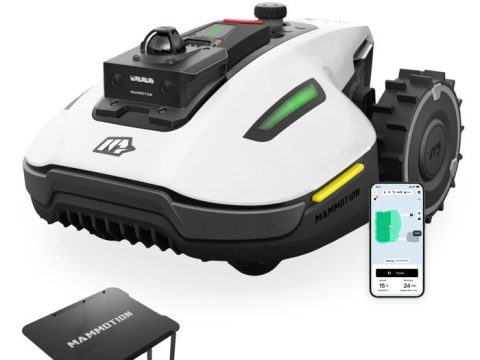 Robot cortacésped MAMMOTION YUKA mini 2 1000 sin cable perimetral, con minigaraje para cortacésped, hasta 1000 m²